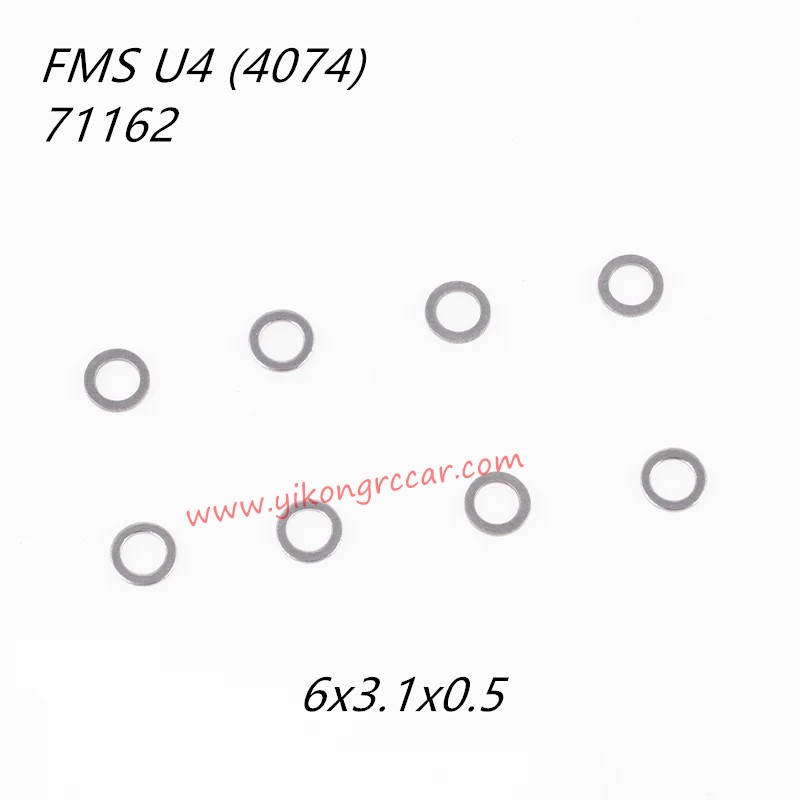 FMS U4 10702 RC Car Parts Shims 6x3.1x0.5 APSC71162 FMS U4 10702 RC Car Parts Shims 6x3.1x0.5 APSC71162