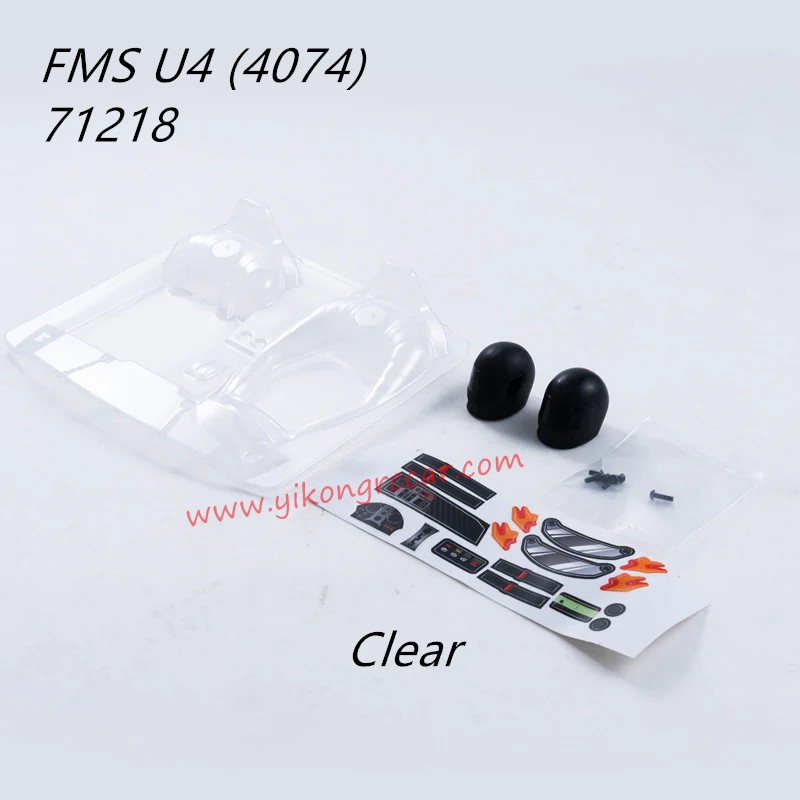 FMS U4 10702 RC Car Parts Cockpit(Clear) APSC71218 FMS U4 10702 RC Car Parts Cockpit(Clear) APSC71218