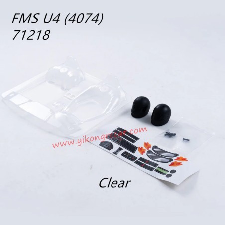 FMS U4 10702 RC Car Parts Cockpit(Clear) APSC71218