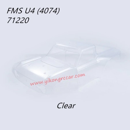 FMS U4 10702 RC Car Parts Cockpit(Clear) and Sticker APSC71220