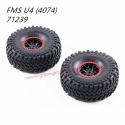 FMS U4 (4074) Parts Replacement Wheel & Tire Set (Red) APSC71239