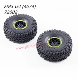 FMS U4 (4074) Parts Replacement Wheel & Tire Set (Green) APSC72002