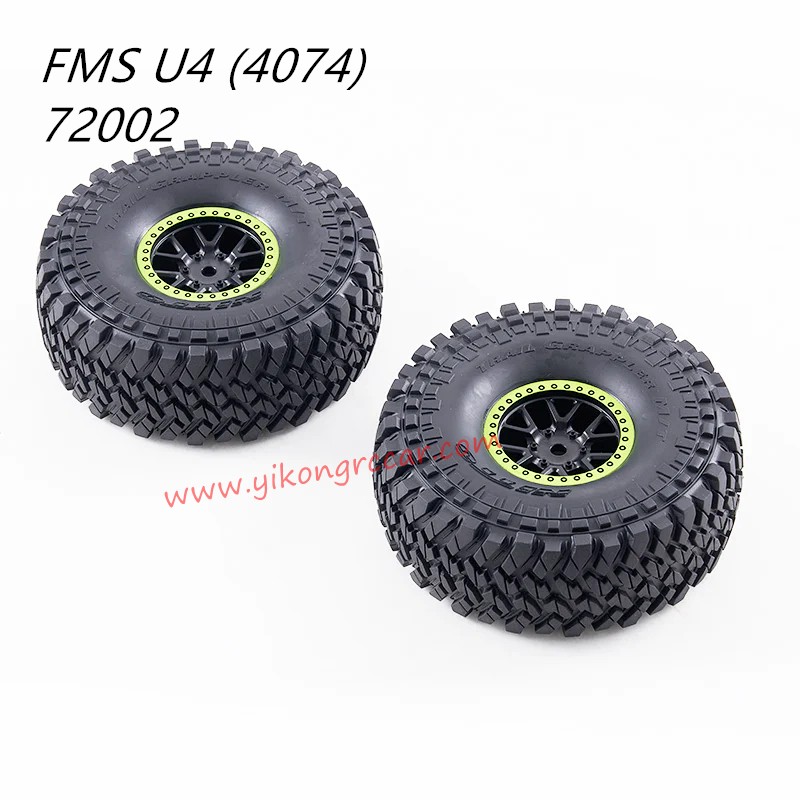 FMS U4 (4074) Parts Replacement Wheel & Tire Set (Green) APSC72002 FMS U4 (4074) Parts Replacement Wheel & Tire Set (Green) APSC72002