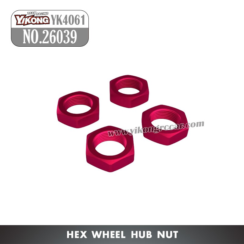 YIKONG YK4061 RC Car Parts Hex Wheel Hub Nut 26039