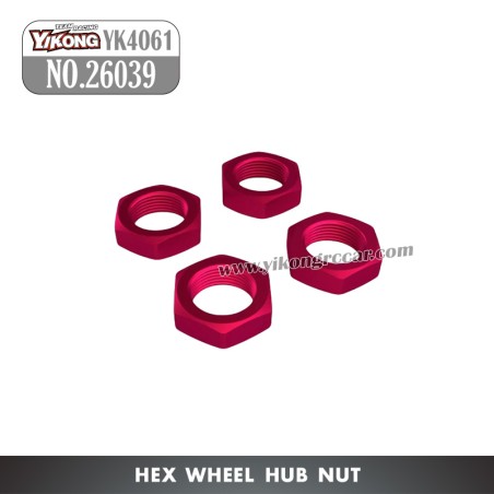 YIKONG YK4061 RC Car Parts Hex Wheel Hub Nut 26039
