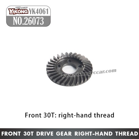 YIKONG YK4061 Parts Front 30T drive gear right-hand thread 26073