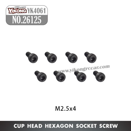 YIKONG YK4061 Parts Cup head hexagon socket screw M2.5x4 26125