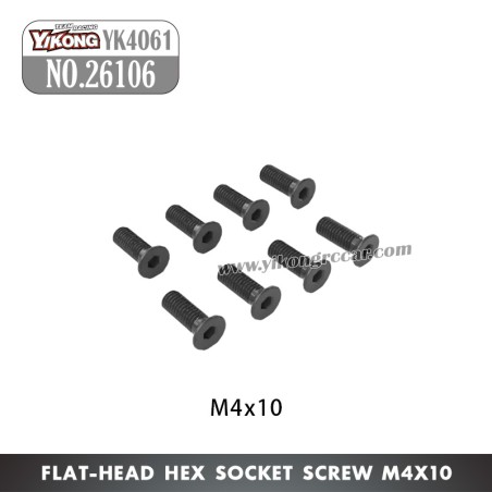 YIKONG YK4061 Parts Flat-head hex socket screw M4x10 26106
