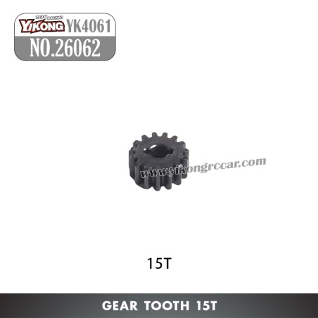 YIKONG YK4061 RC Crawler Parts Gear tooth 15T 26062