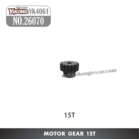 YIKONG YK4061 RC Crawler Parts Motor Gear 15T 26070