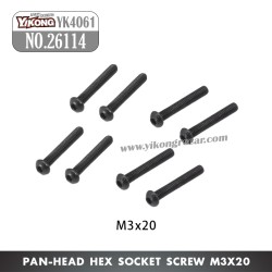 YIKONG YK4061 Parts Pan-head hex socket screw M3x20 26114