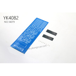 YIKONG YK4082 1/8 RC Crawler Parts license plate and number posted 14079