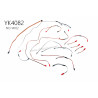 YIKONG YK4102 RC Truck Parts complete vehicle light wiring set 14102