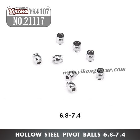 YIKONG YK4107 RC Car Parts Hollow Steel Pivot Balls (6.8-7.4) 21117