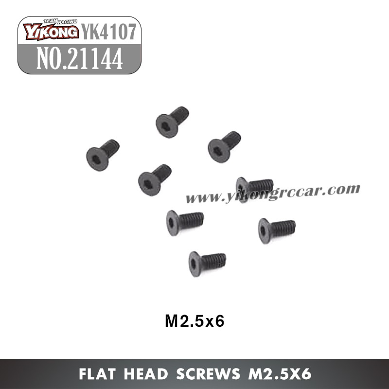 YIKONG YK4107 Parts Flat Head Screws (M2.5x6) 21144