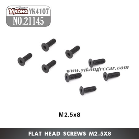 YIKONG YK4107 Parts Flat Head Screws (M2.5x8) 21145