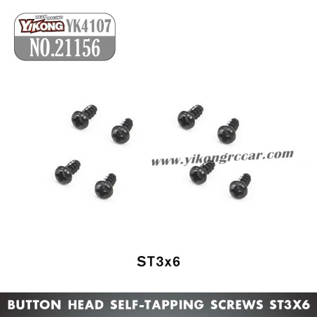 YIKONG YK4107 RC Vehicle Parts Button head Self-tapping screws (ST3x6) 21156