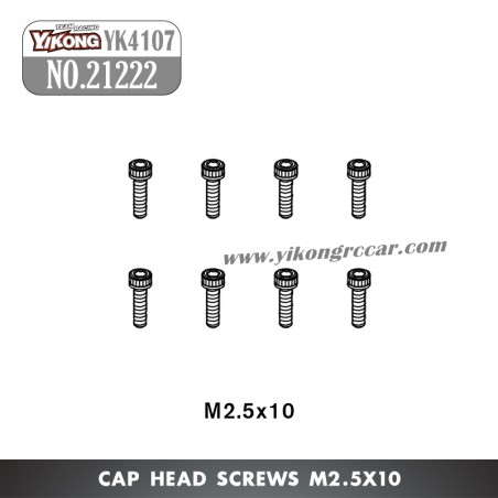 YIKONG YK4107 RC Car Parts Cap Head Screws (M2.5x10) 21222