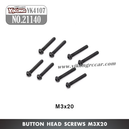 YIKONG YK4107Pro Parts Pan Head Hex Socket Screws (M3x20) 21140