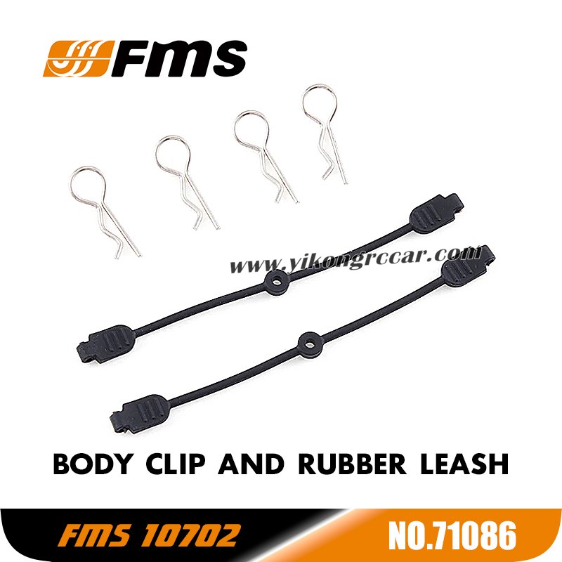 FMS 10702 (4074) RC Truck Parts Body Clip And Rubber Leash APSC71086