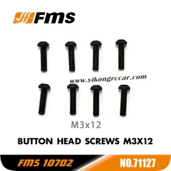FMS 10702 (4074) RC Truck Parts Button Head Screws M3x12 APSC71127