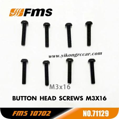 FMS 10702 (4074) 1/7 RC Car Parts Button Head Screws M3x16 APSC71129