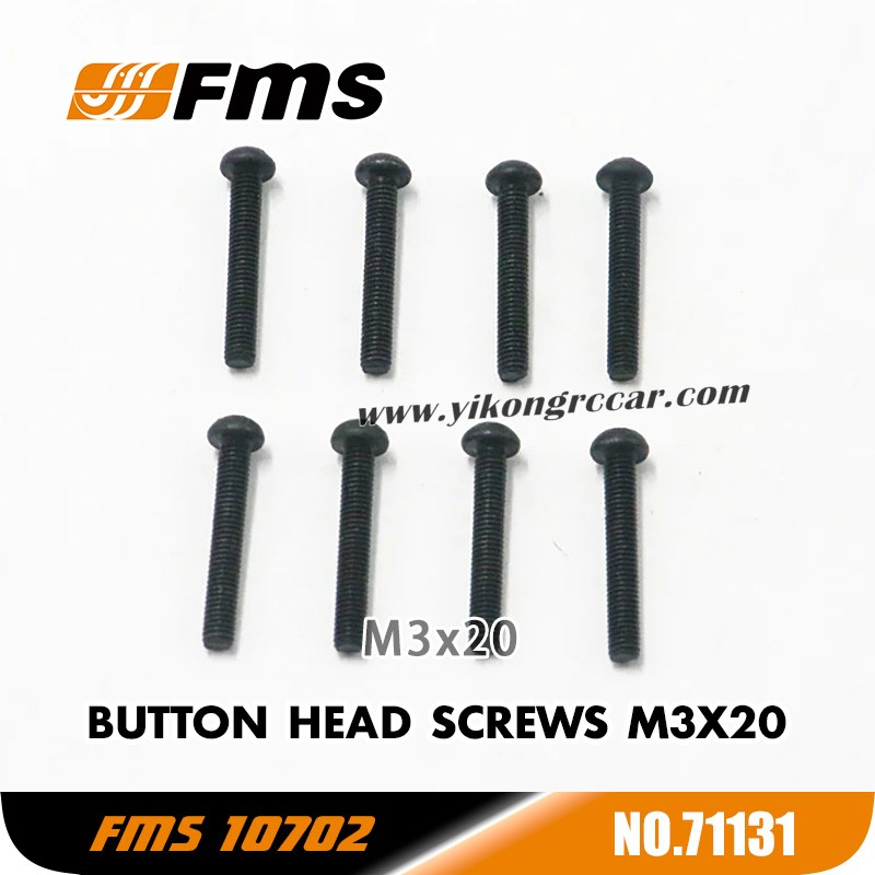 FMS 10702 (4074) 1/7 RC Car Parts Button Head Screws M3x20 APSC71131