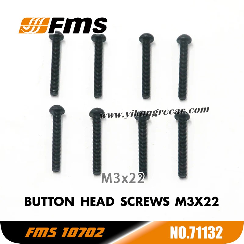 FMS 10702 (4074) 1/7 RC Car Parts Button Head Screws M3x22 APSC71132