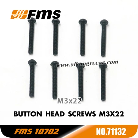FMS 10702 (4074) 1/7 RC Car Parts Button Head Screws M3x22 APSC71132