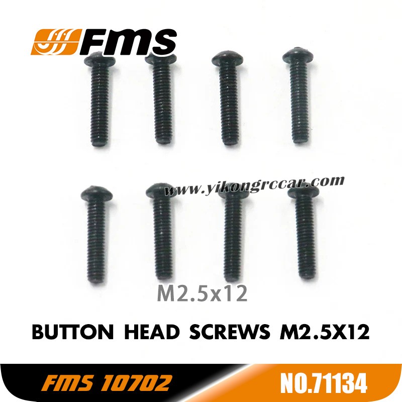 FMS 10702 (4074) 1/7 RC Car Parts Button Head Screws M2.5x12 APSC71134