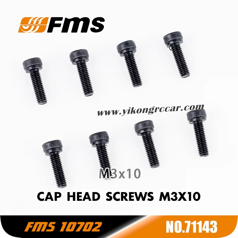 FMS 10702 (4074) 1/7 RC Car Parts Cap Head Screws M3x10 APSC71143