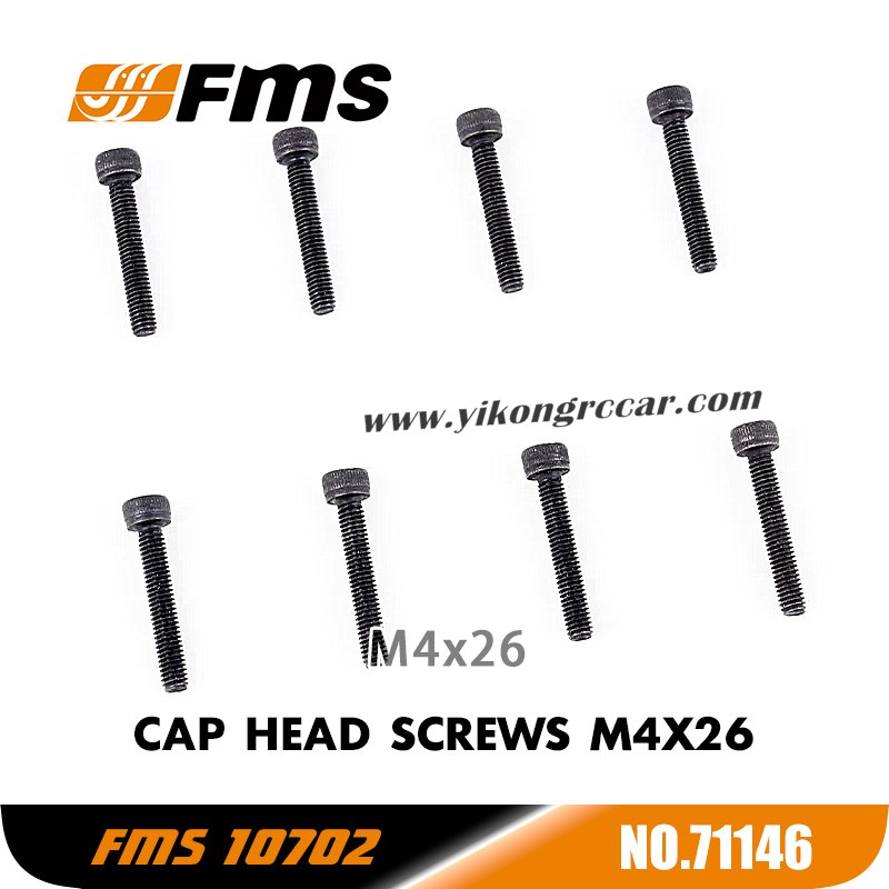 FMS 10702 (4074) 1/7 RC Car Parts Cap Head Screws M4x26 APSC71146