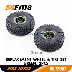 FMS U4 (4074) Parts Replacement Wheel & Tire Set (Green) APSC72002