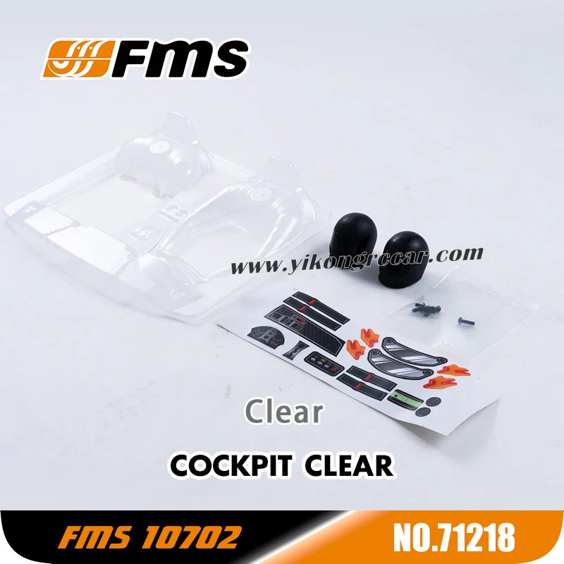 FMS U4 10702 RC Car Parts Cockpit (Clear) APSC71218
