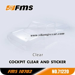 FMS U4 10702 RC Car Parts Cockpit(Clear) and Sticker APSC71220