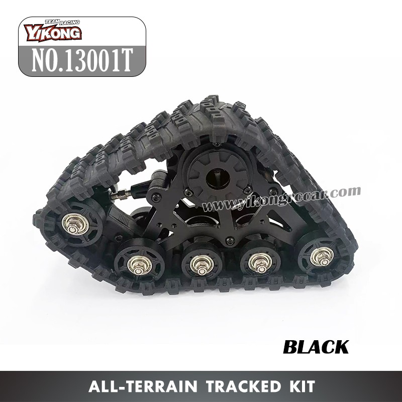 YIKONG 1/8 & 1/10 Series RC Car Parts All-terrain Tracked Kit 13001T black