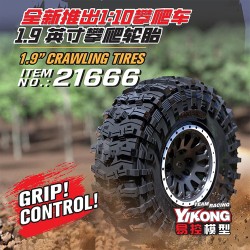 YIKONG 1/10 Series RC Car Parts 1.9" Crawling Tires 21666