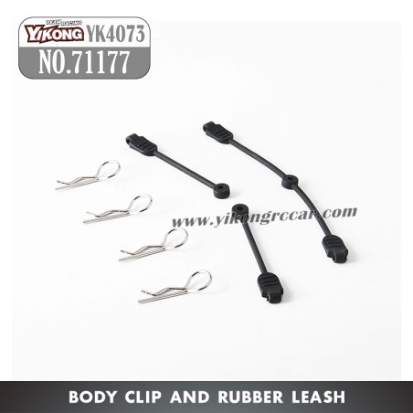71177 YIKONG YK4073 RC Car Parts Body Clip and Rubber Leash