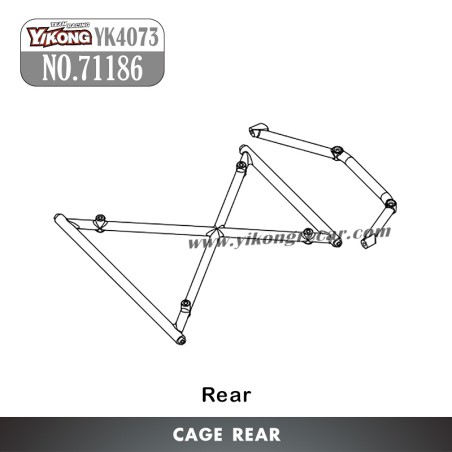 71186 YIKONG YK4073 RC Car Parts Cage Rear