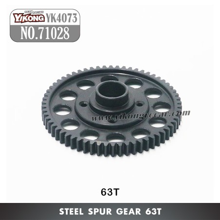 71028 YIKONG YK4073 RC Crawler Parts 63T Steel Spur Gear