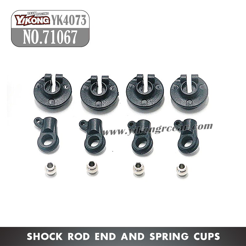 71067 YIKONG YK4073 Parts Shock Rod End and Spring Cups