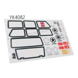 YIKONG YK4082 1/8 RC Truck Parts Sticker