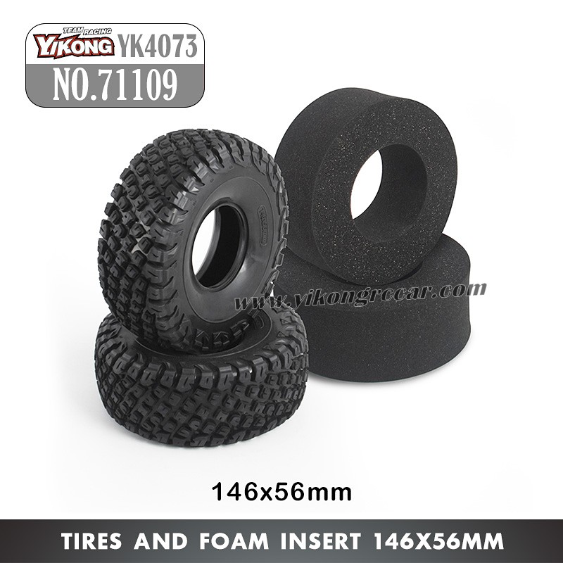 71109 YIKONG TB7 YK4073 Parts Tires and Foam Insert (146x56mm)