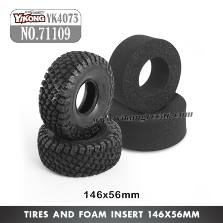 71109 YIKONG TB7 YK4073 Parts Tires and Foam Insert (146x56mm)