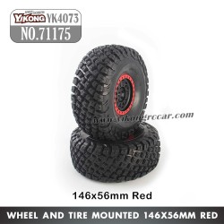 71175 YIKONG YK4073 TB7 Parts 146x56mm Wheel and Tire Mounted Red