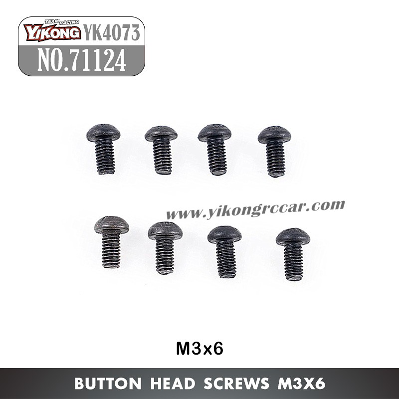 71124 YIKONG YK4073 TB7 Parts Button Head Screws (M3x6)