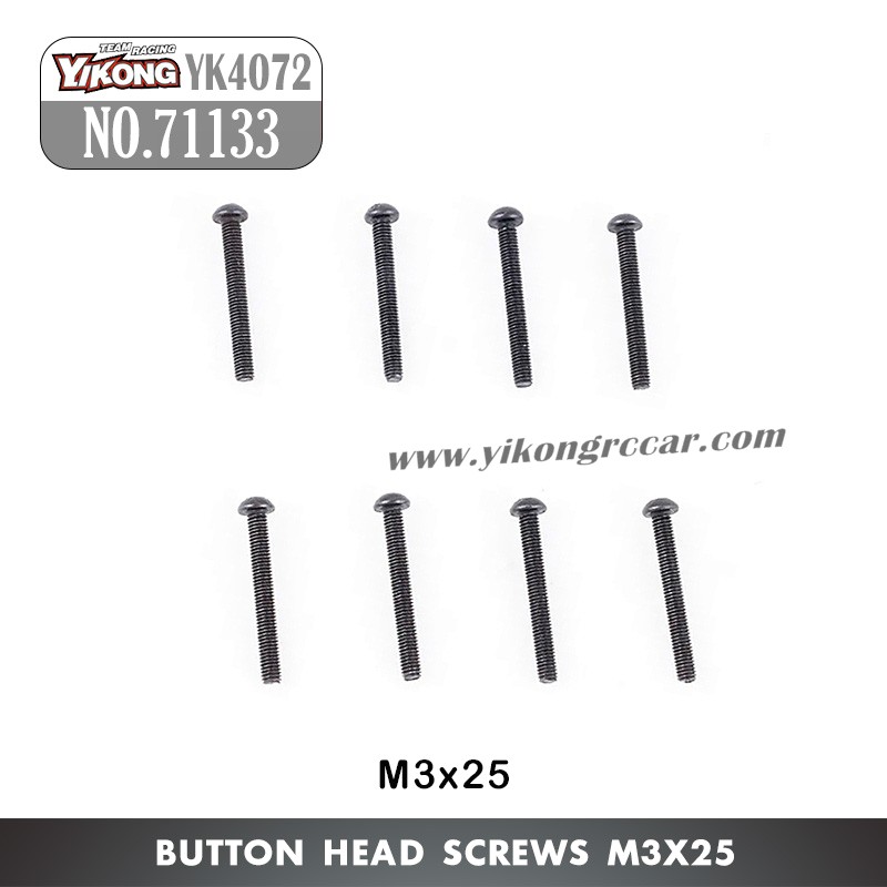 YIKONG DF7 YK4072 Parts Pan Head Socket Cap Screw M3*25 71133