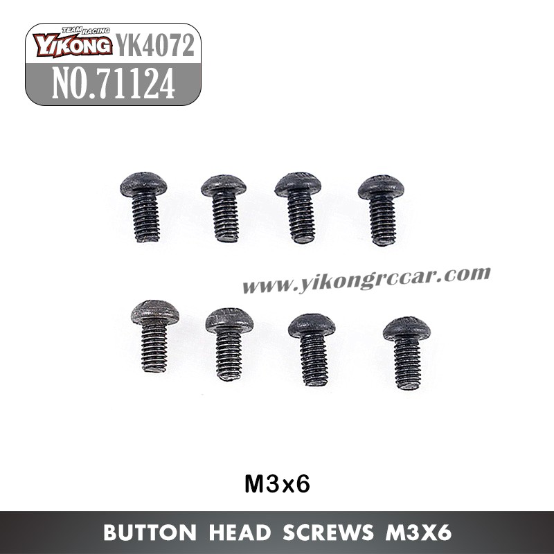 YIKONG YK4072 DF7 RC Short Truck Parts Button Head Screw (M3x6) 71124