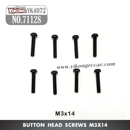 YIKONG YK4072 DF7 RC Short Truck Parts Button Head Screw (M3x14) 71128