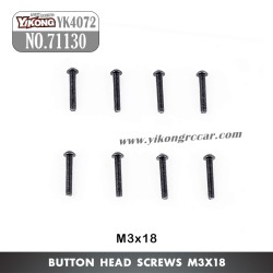 YIKONG YK4072 DF7 RC Short Truck Parts Button Head Screw (M3x18) 71130